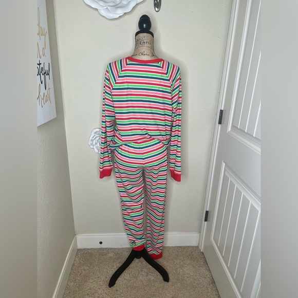 NTM: Pajamaramas Striped Waffle Knit Pajama Set Top & Drawstring Pants Sz M NWT - Picture 9 of 15